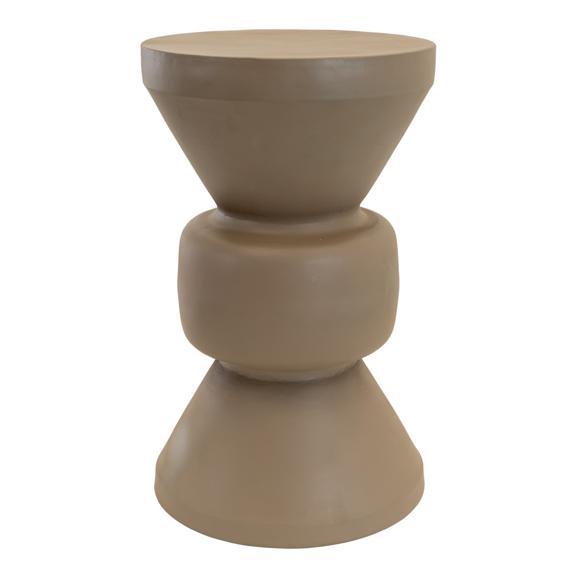 Bijzettafel louis metaal 30 cm taupe