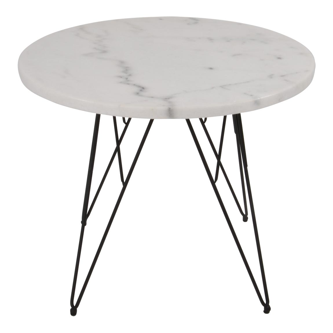 Salontafel rond 55 cm met marmer tafelblad