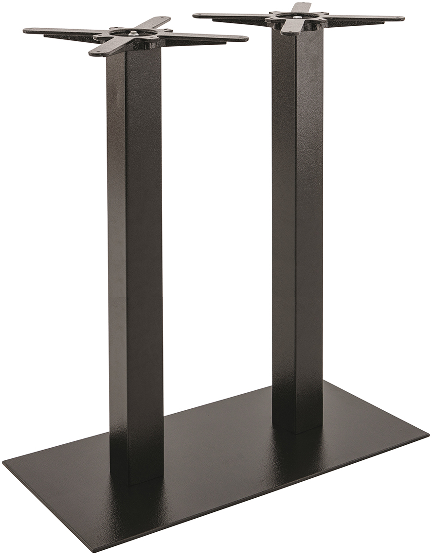 Statafelonderstel metaal met dubbele poot 80 x 40 cm 108 cm hoog