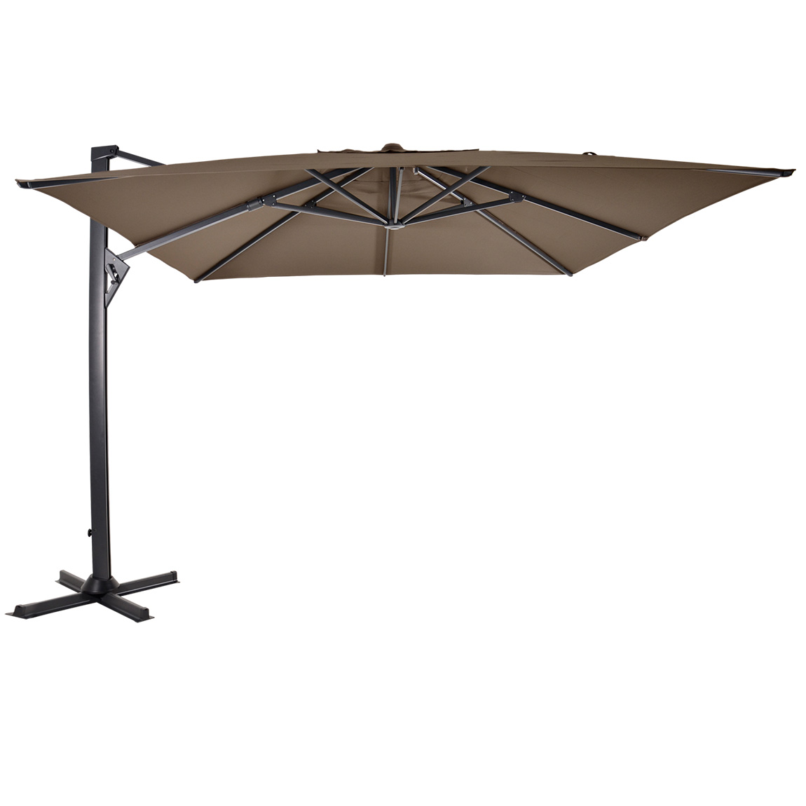 Zweefparasol Taurus 3x3 meter – Taupe