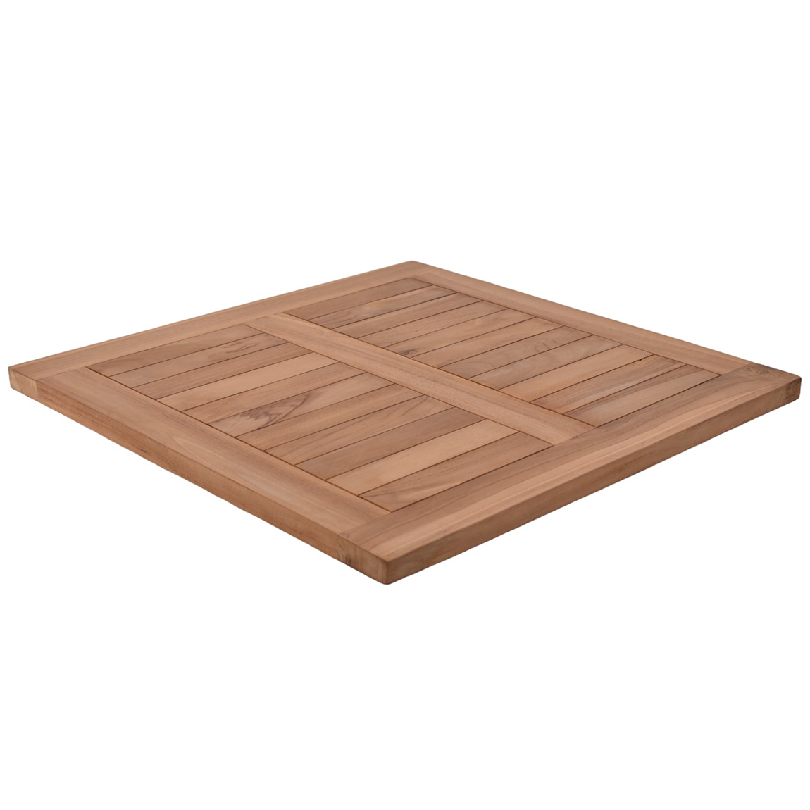 Teakhouten tafelblad vierkant 70 x 70 cm