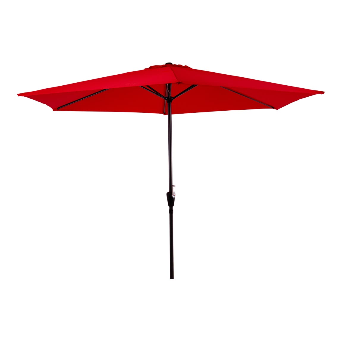 Parasol 3 meter met molen en 6 baleinen rood