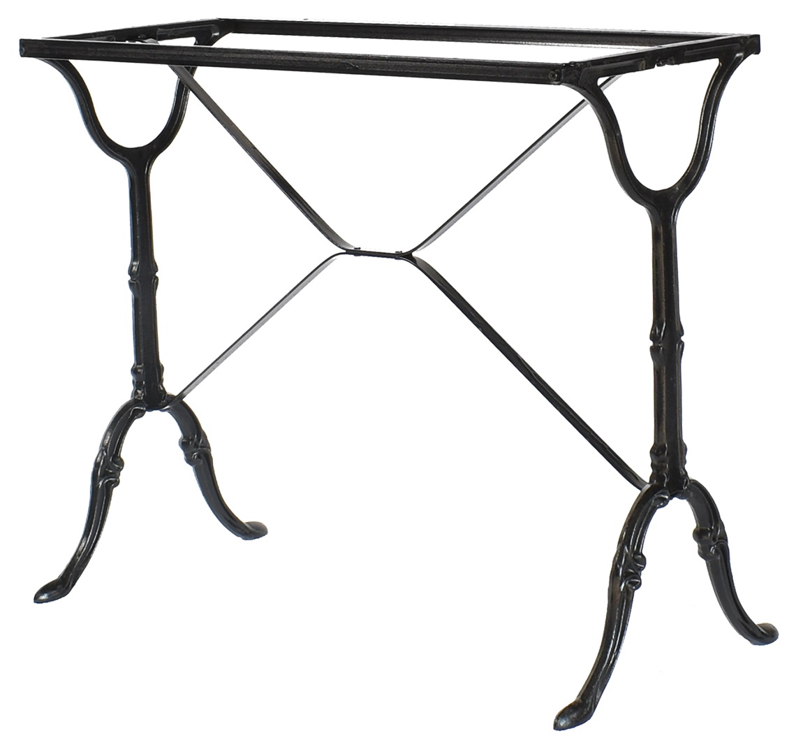 Gietijzer tafelonderstel rechthoek 83 x 36 cm zwart