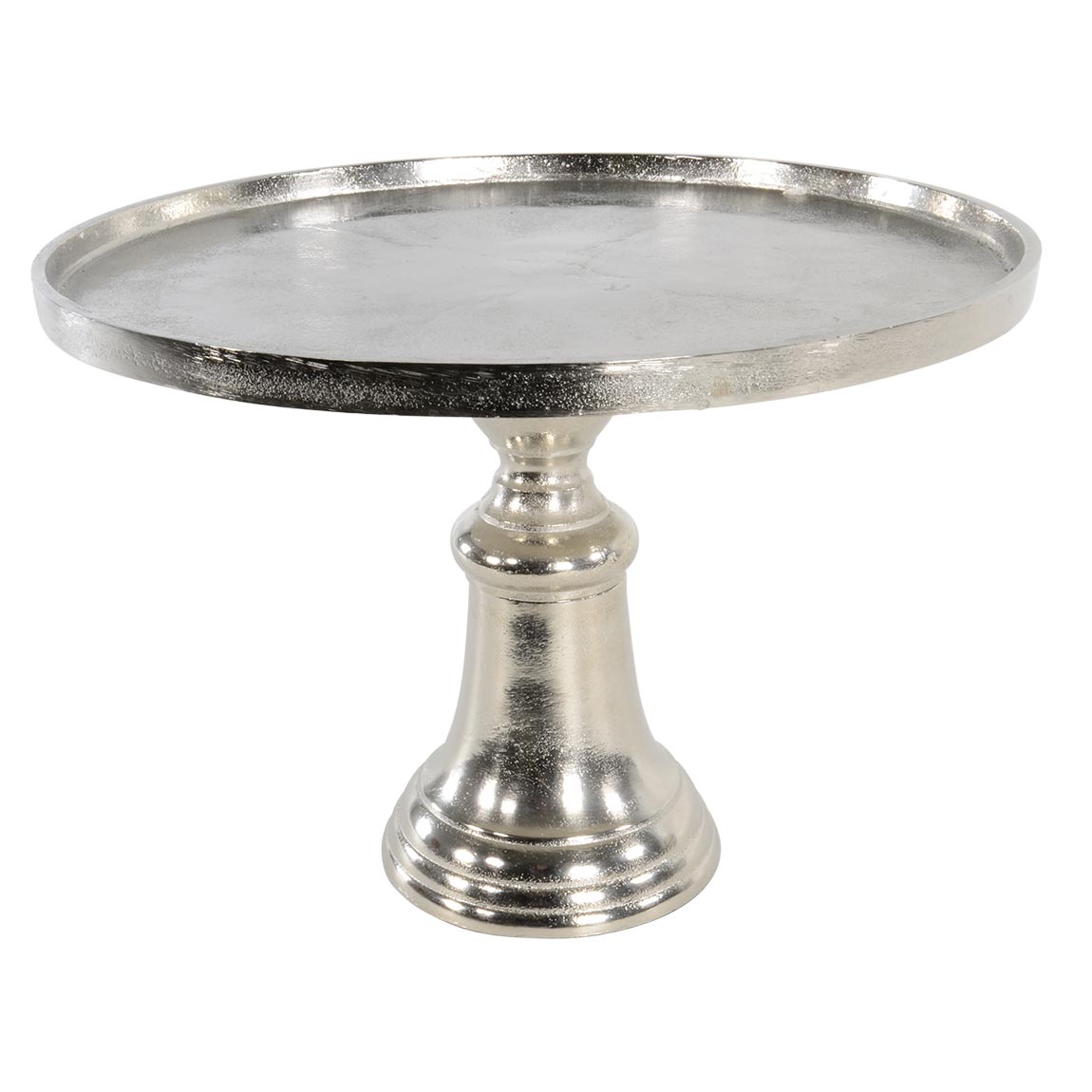 Decoratie plateau brush aluminium 25 cm hoog