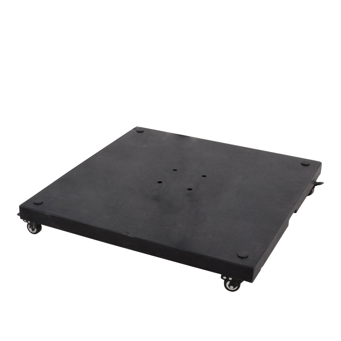 Parasolvoet granietplaat op 4 wielen 90 kg kleur zwart