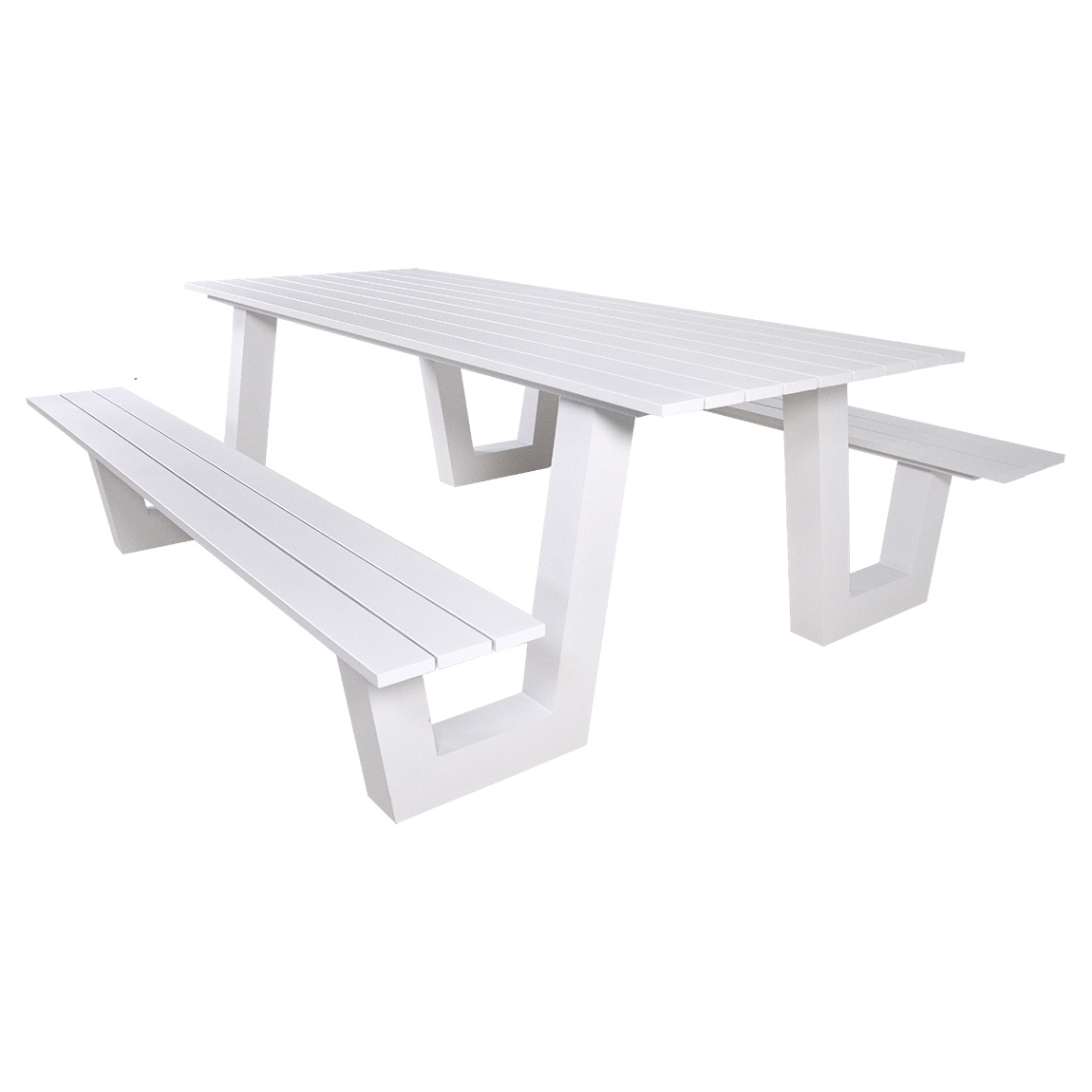 Picknickset Breeze aluminium kleur wit