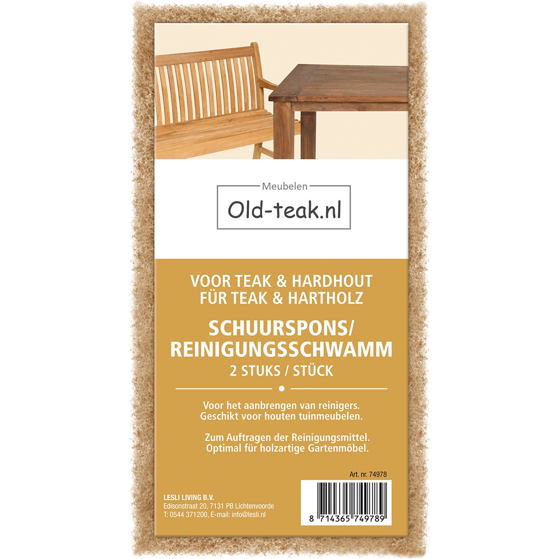 Scrubbing pads voor reiniging teak/hardhout