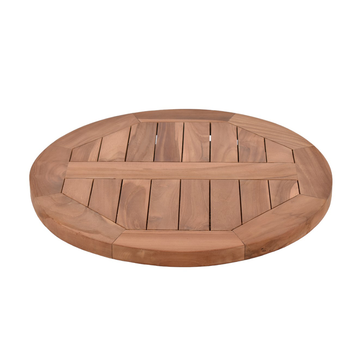 Teakhouten tafelblad rond 50 cm