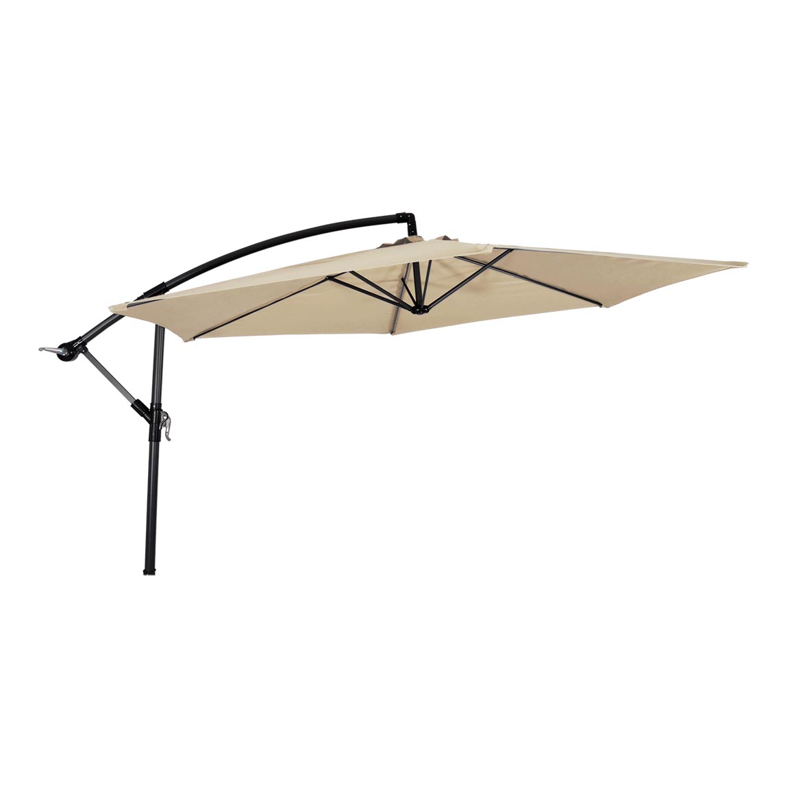 Zweefparasol rond 3 meter gemini ecru
