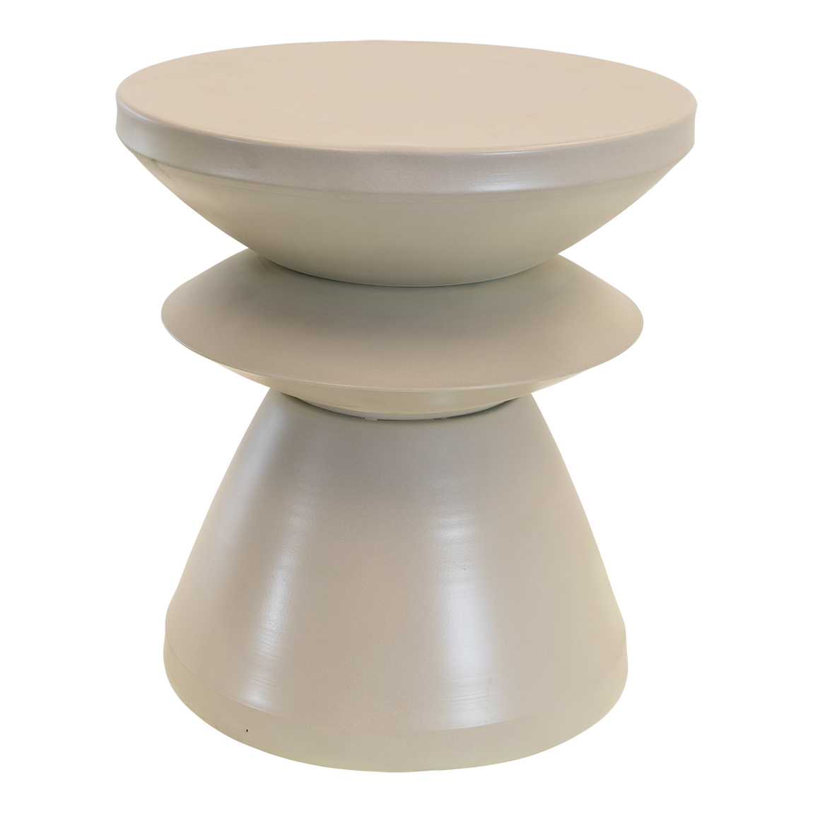 Bijzettafel louis metaal 36 cm lichtgrijs