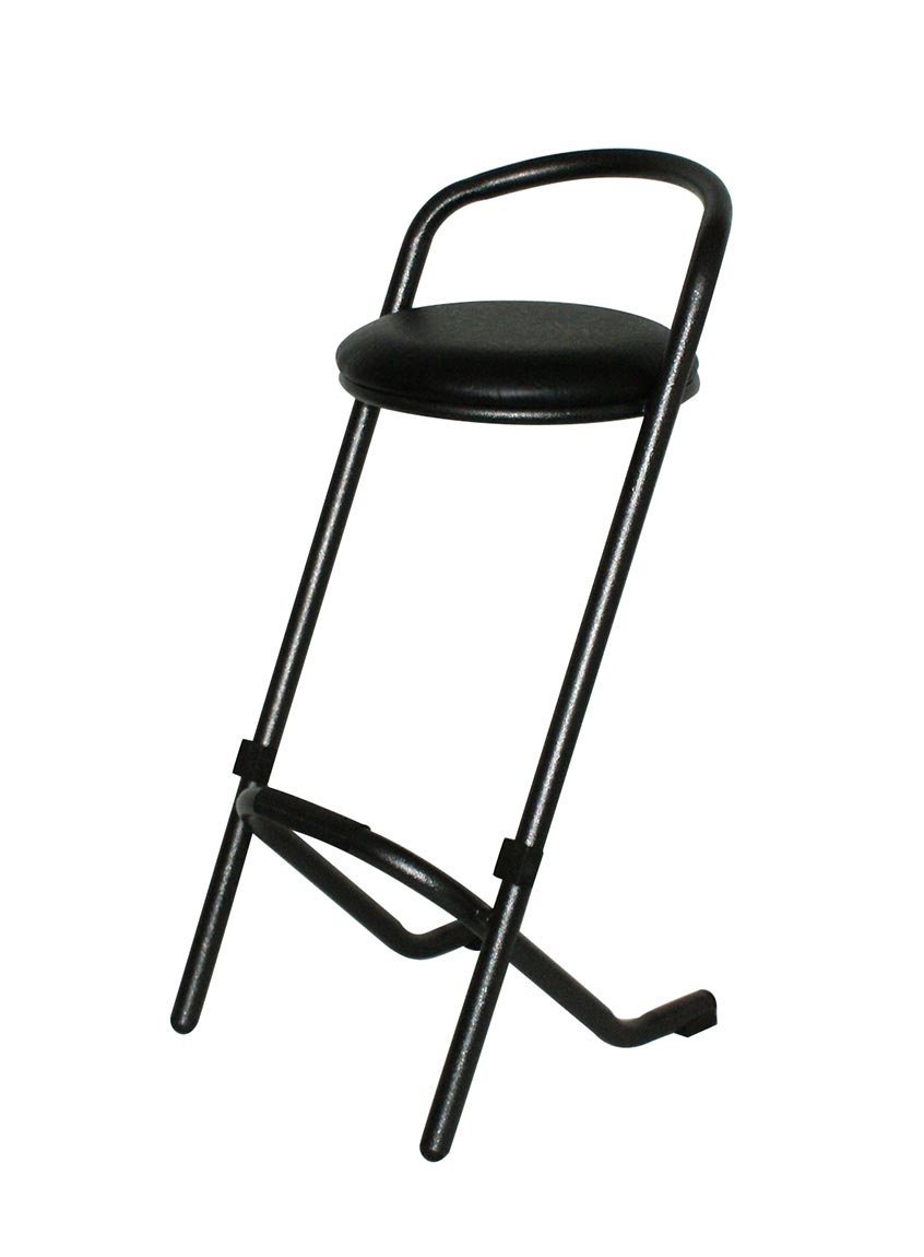 Stapelbare barkruk met luxe uitstraling - zwart