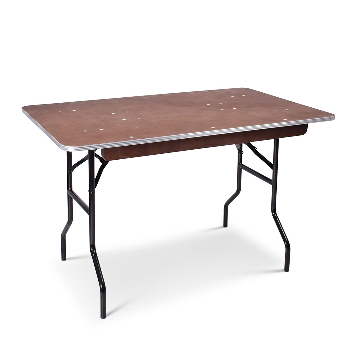 Buffettafel hout met aluminium rand inklapbaar 122 cm