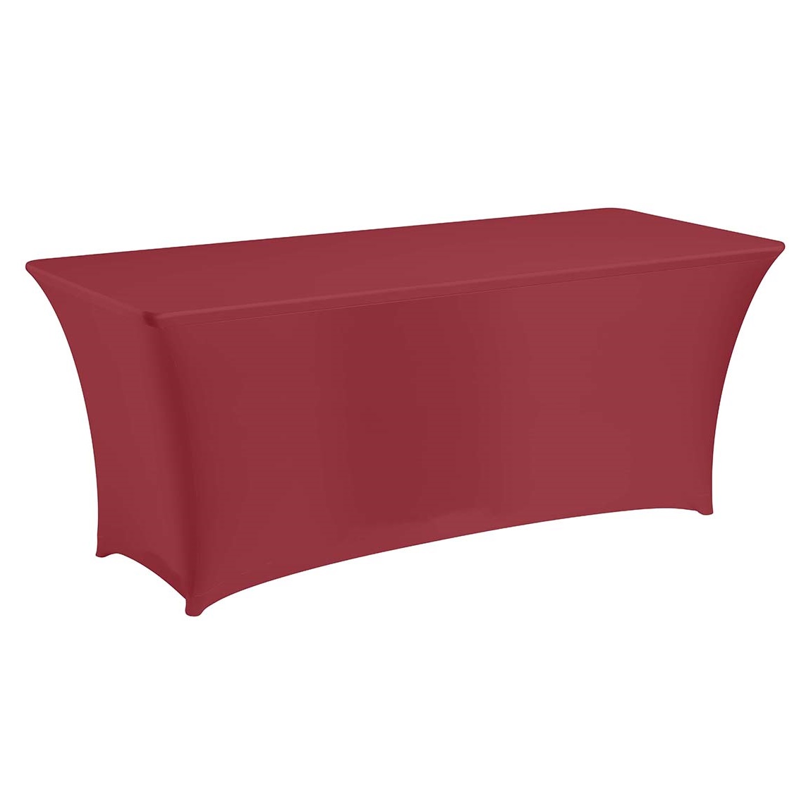 Tafelhoes stretch rechthoekig 180 x 76 x 74 cm bordeaux