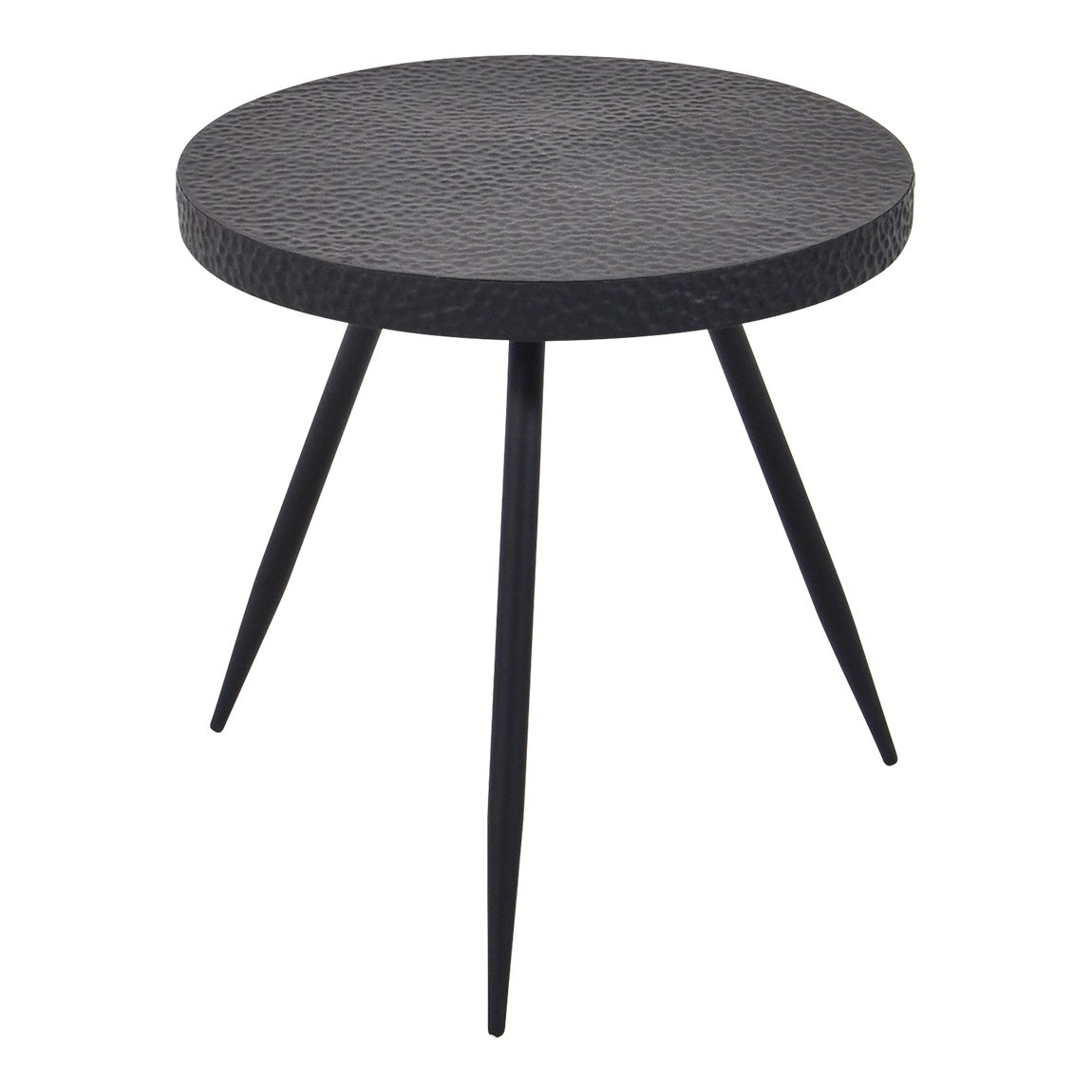 Bijzettafel model Nice rond 45 cm zwart