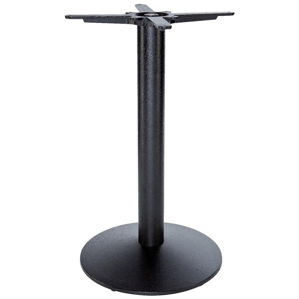 Tafelpoot gietijzer met 43 cm bolle ronde voet 73 cm hoog