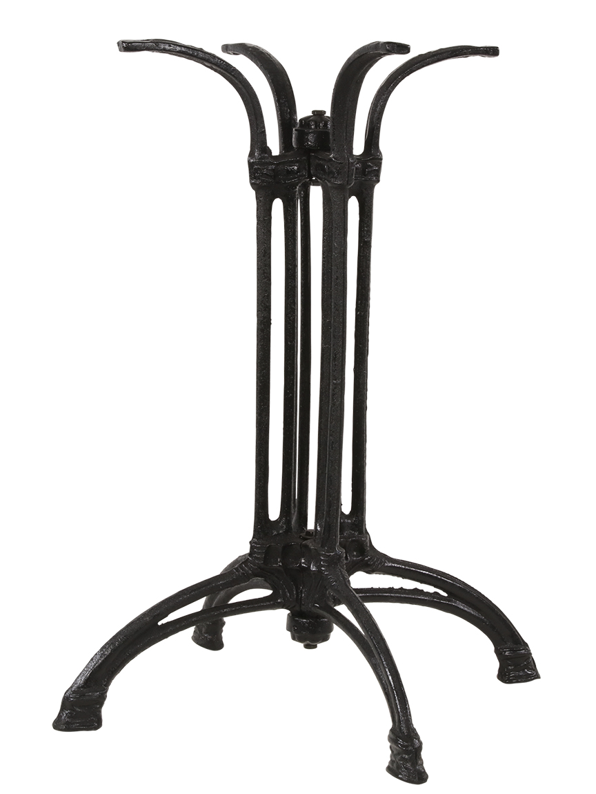 Gietijzer tafelonderstel 71 cm hoog 4 poot