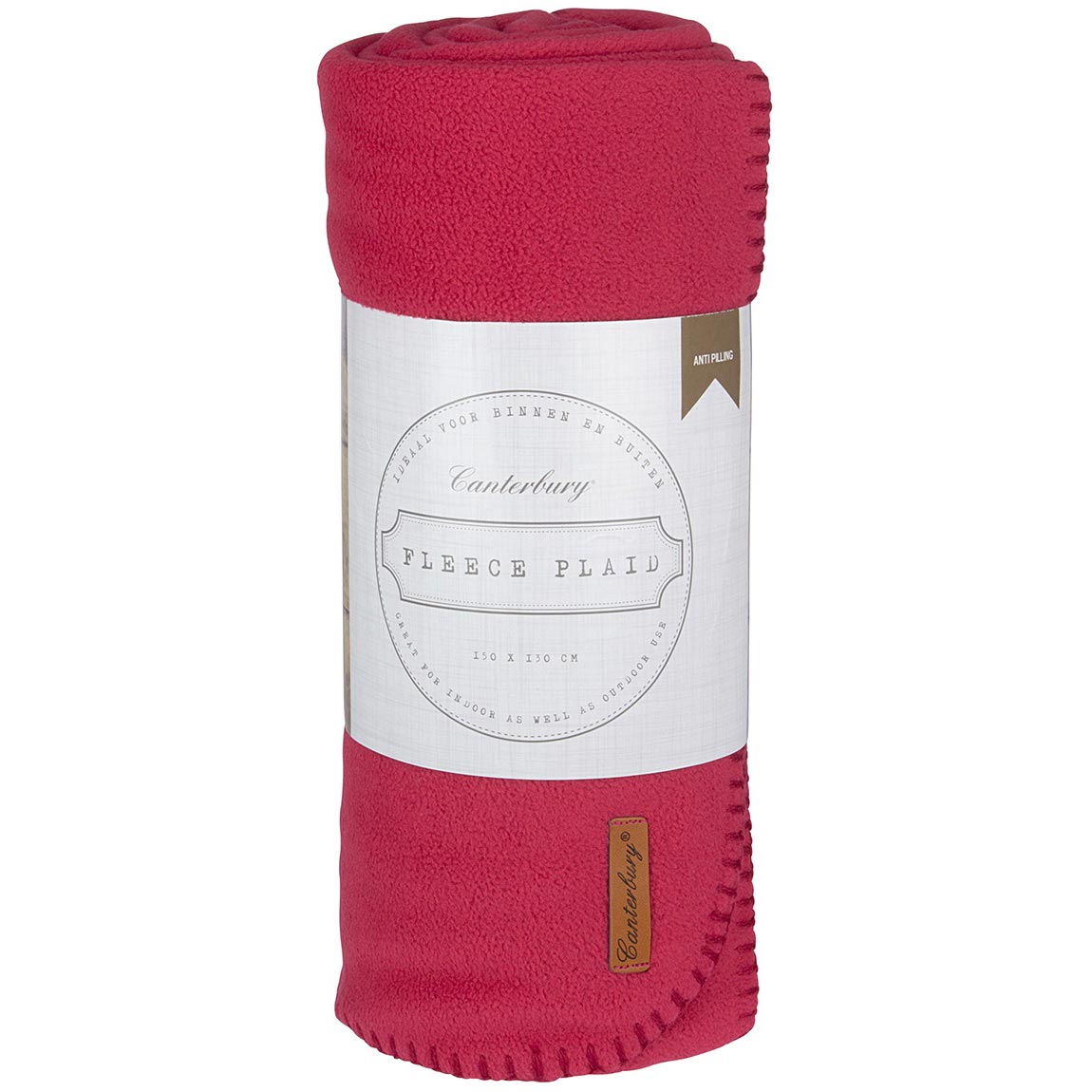 Fleece plaid anti-pilling 150 x 130 cm bordeaux