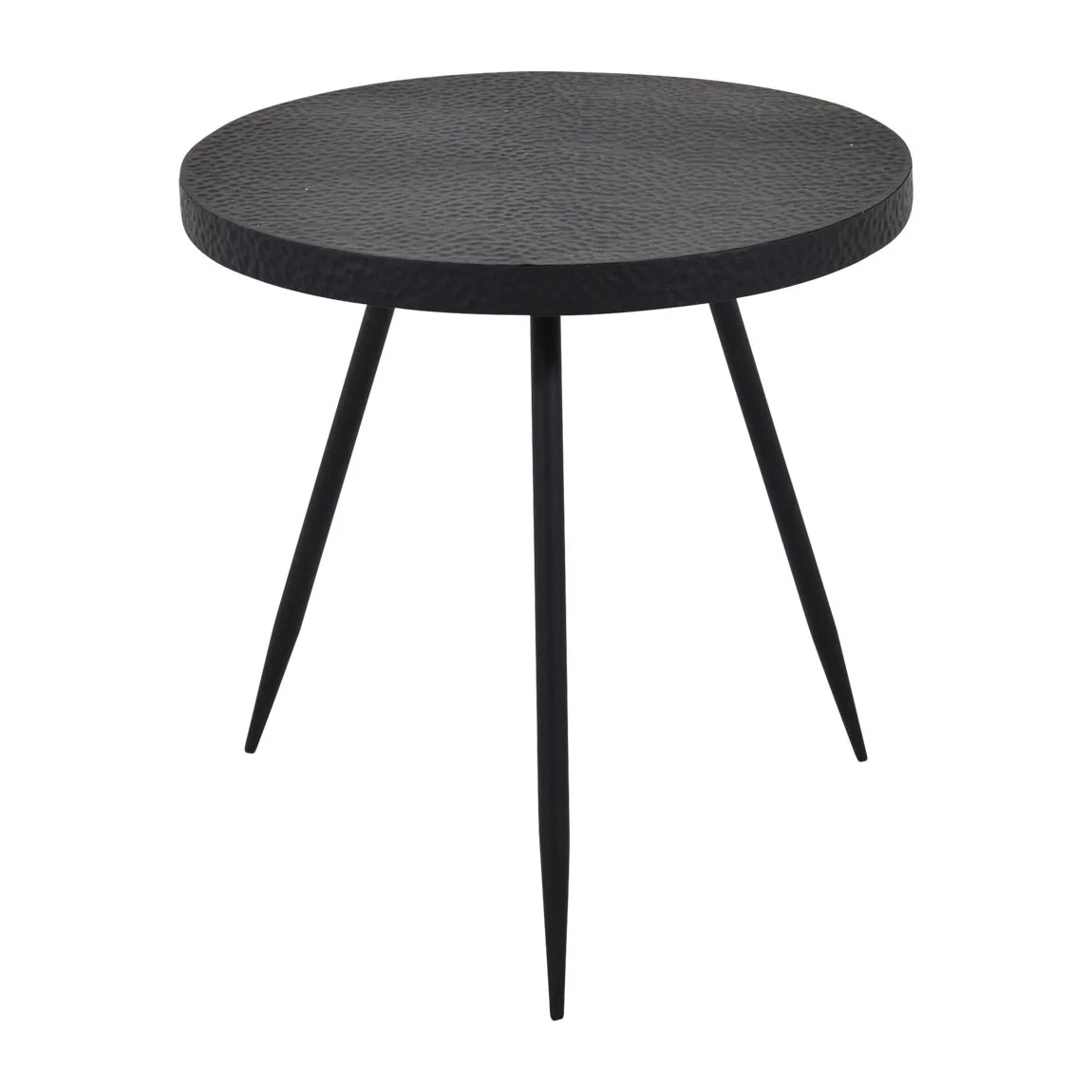 Bijzettafel model Nice rond 38 cm zwart
