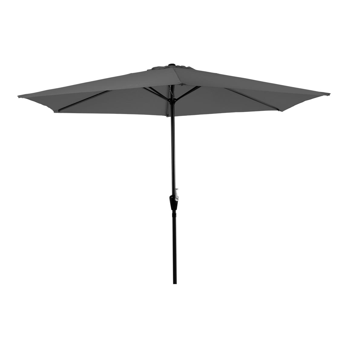 Parasol 3 meter met molen en 6 baleinen grijs