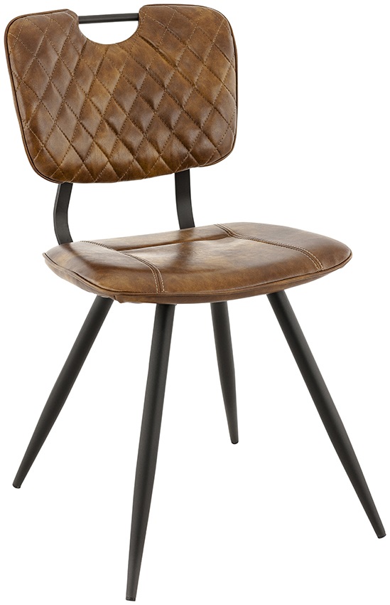 Vintage stoel model Soho kleur cognac