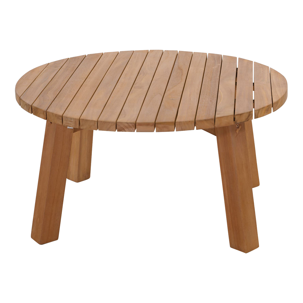 Loungetafel teakhout rond 80 cm