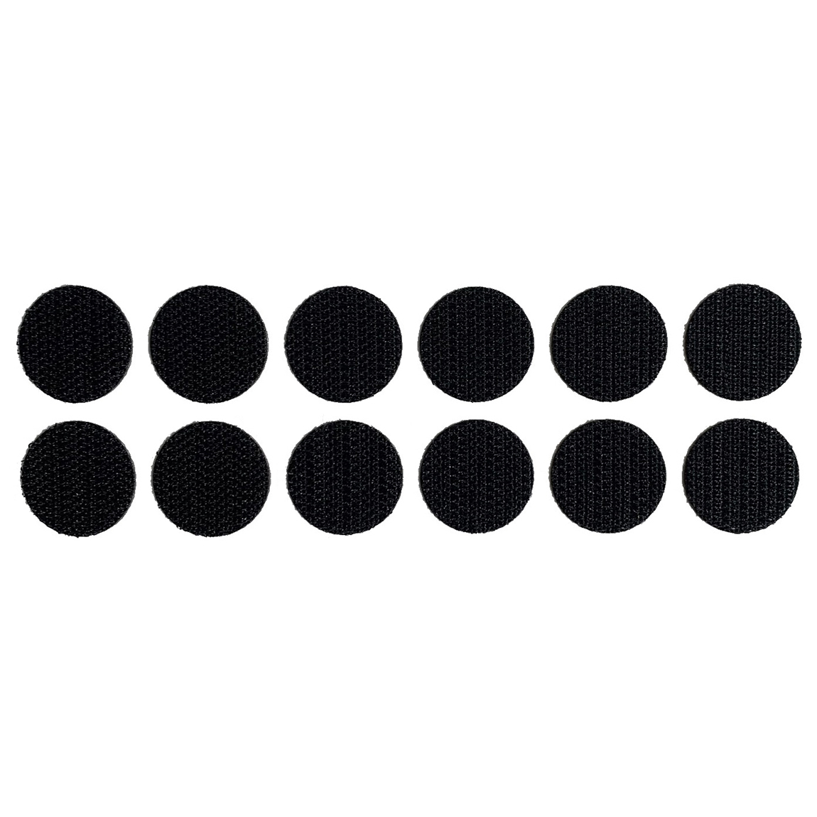 Klittenband rondjes haak op rol diameter 19 mm zwart