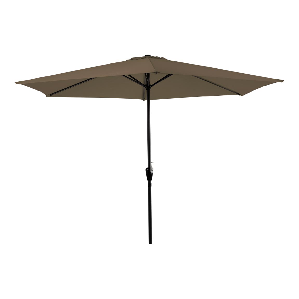 Parasol 3 meter met molen en 6 baleinen taupe