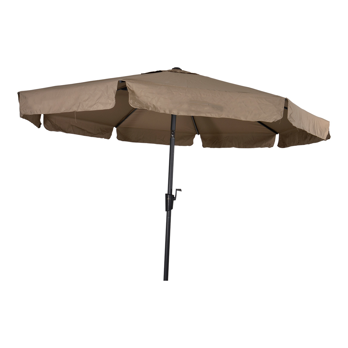 Parasol Libra rond 3 meter met molen kleur taupe