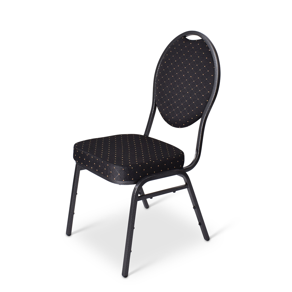 Stackchair stapelstoel sidney zwart