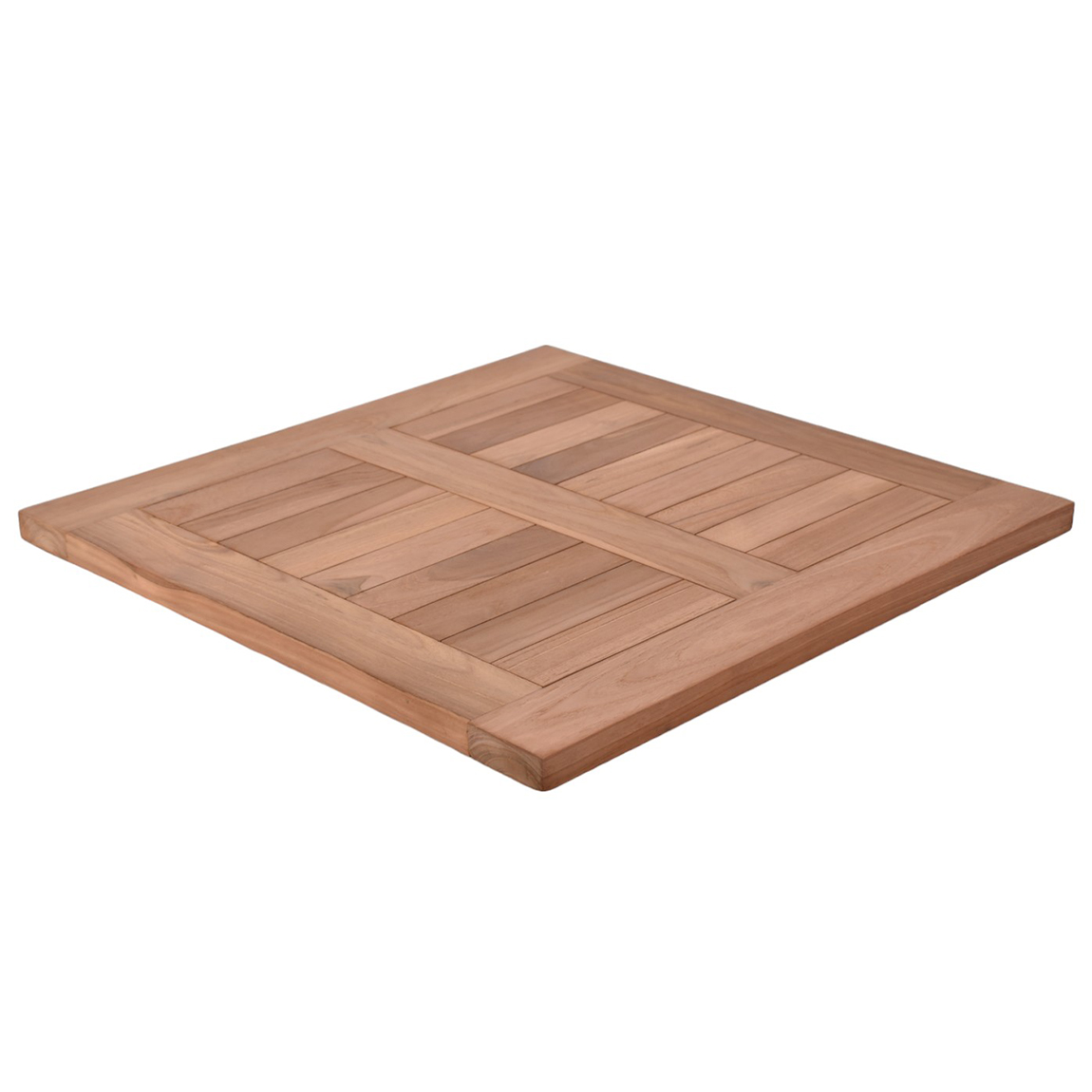 Teakhouten tafelblad vierkant 60 x 60 cm