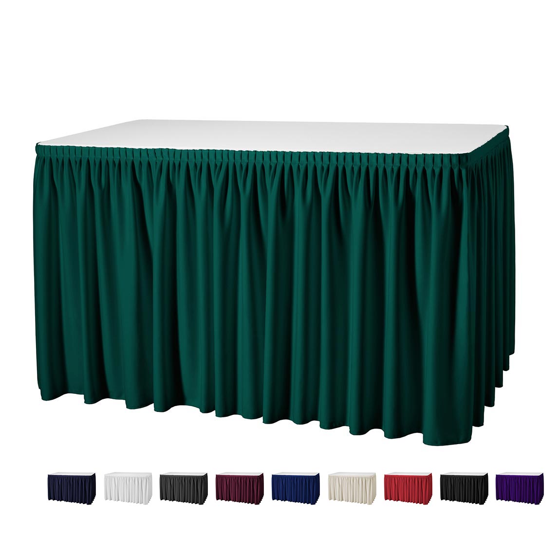 Tafelrok plisse plooi 490 x 73 cm