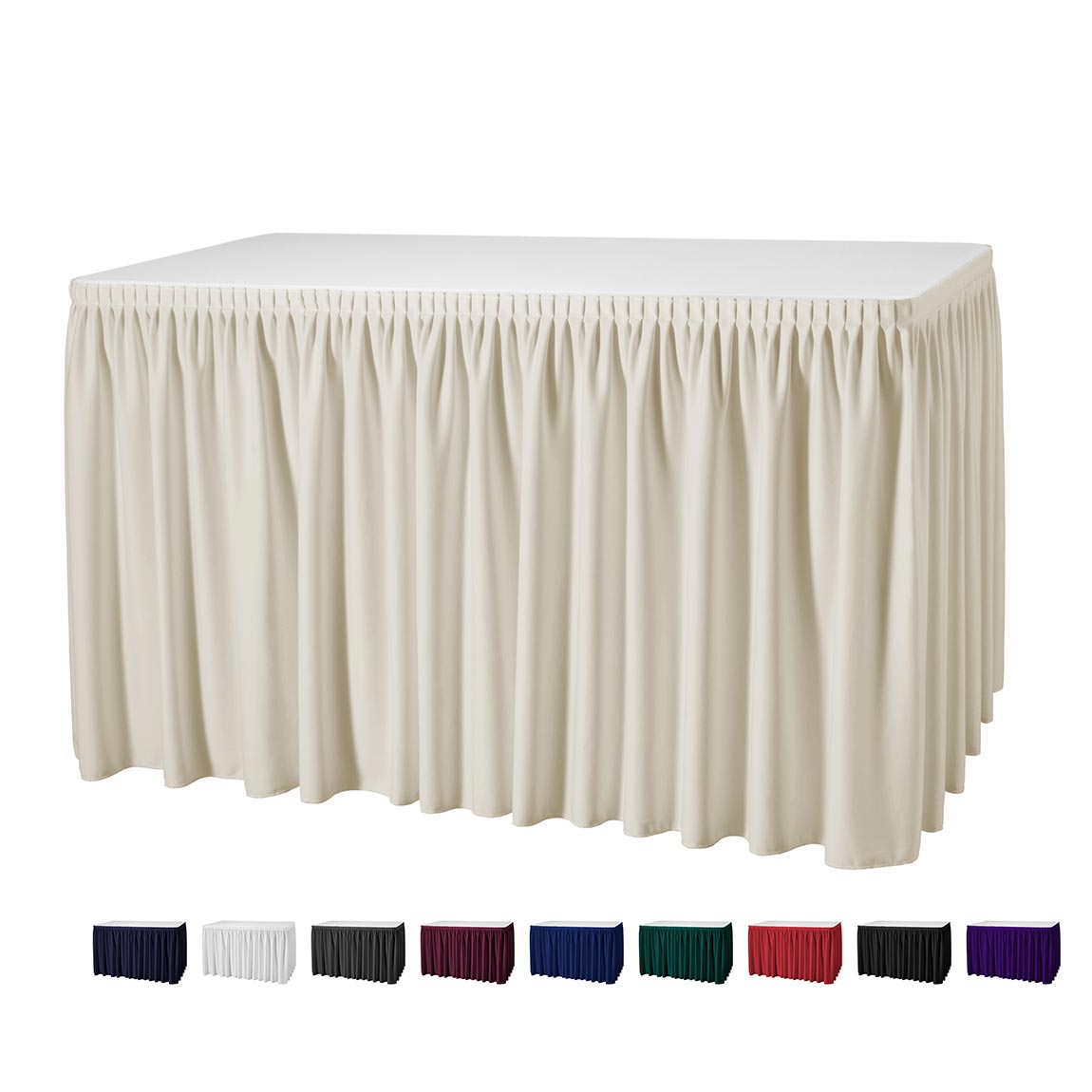 Tafelrok plisse plooi 410 x 73 cm