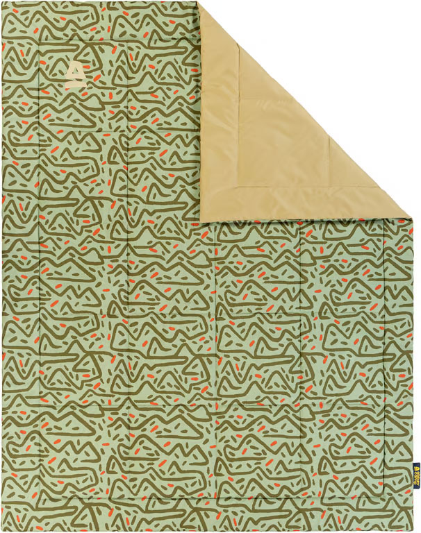 Picknickkleed paddet print Vancouver lichtgroen