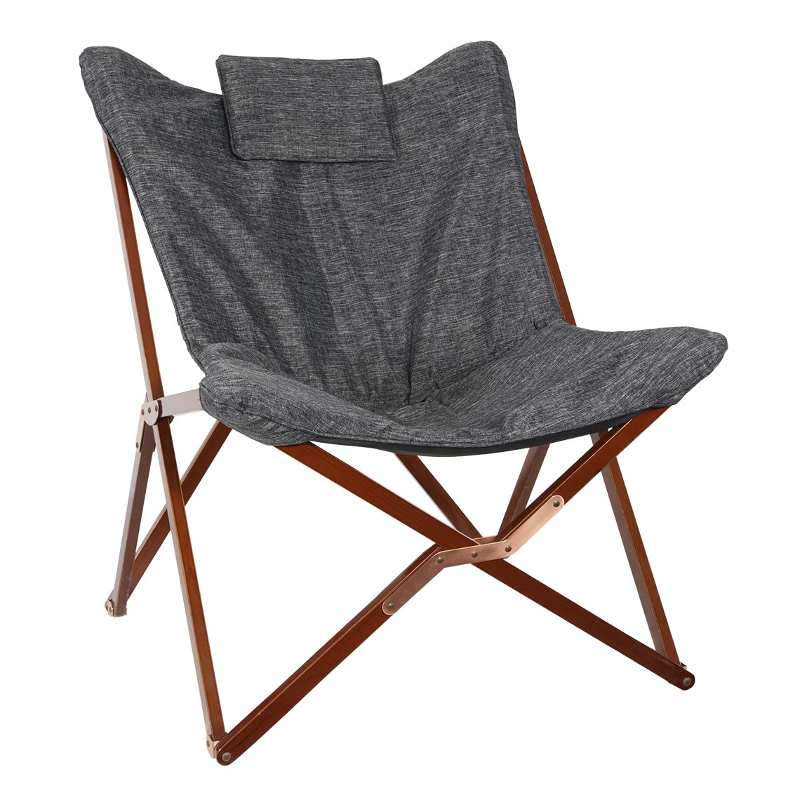 Vlinderstoel grijs gemeleerd