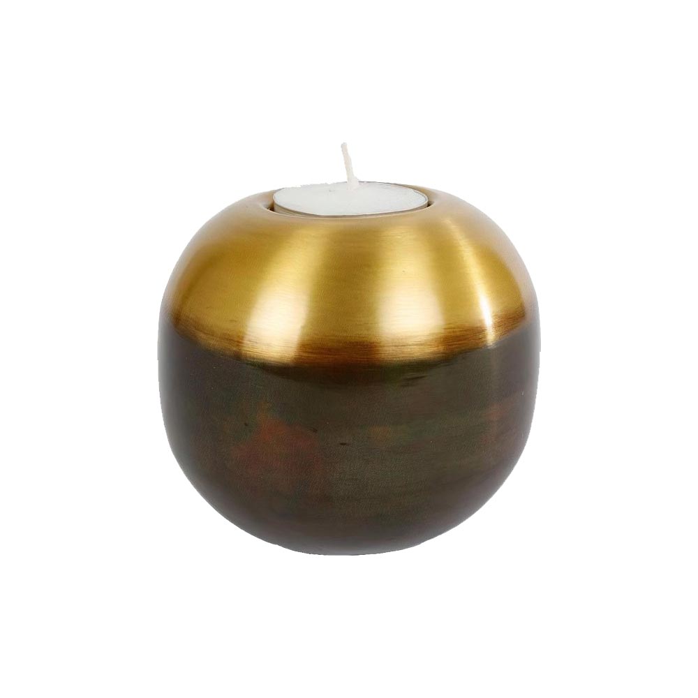 Waxinelichthouder aluminium rond