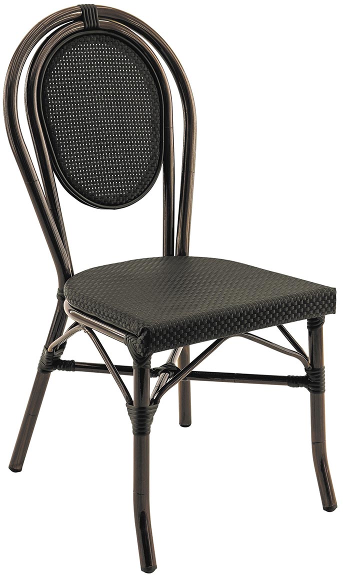 Franse terrasstoel model Parijs kleur zwart