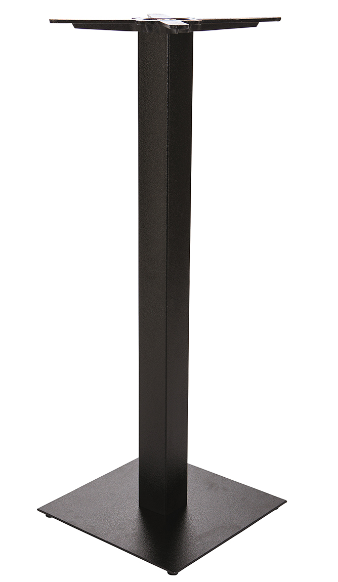 Statafelonderstel metaal met 40 x 40 cm vierkante voet 108 cm hoog