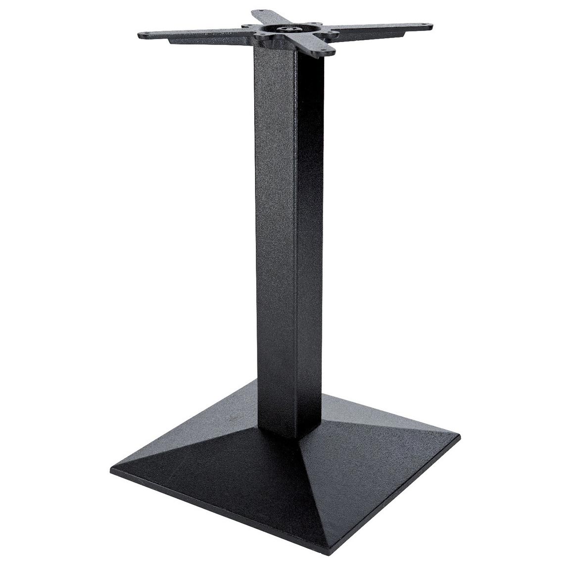 Tafelpoot metaal met vierkante piramide voet