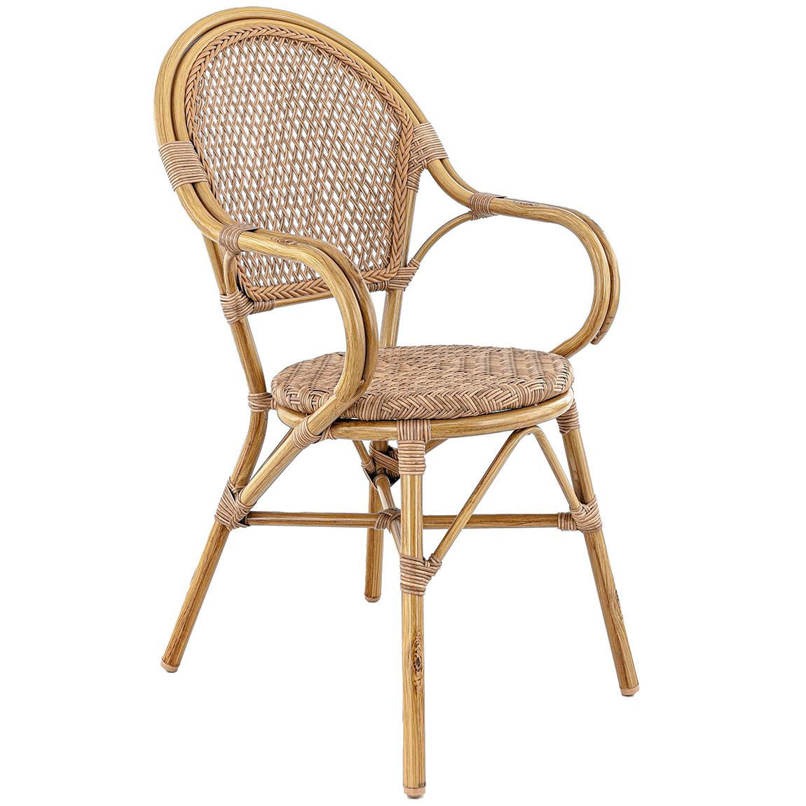 Rochelle terrasstoel | bamboe look | Karamel