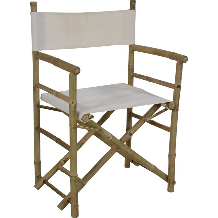 Regisseursstoel bamboe met canvas zitting en rugleuning