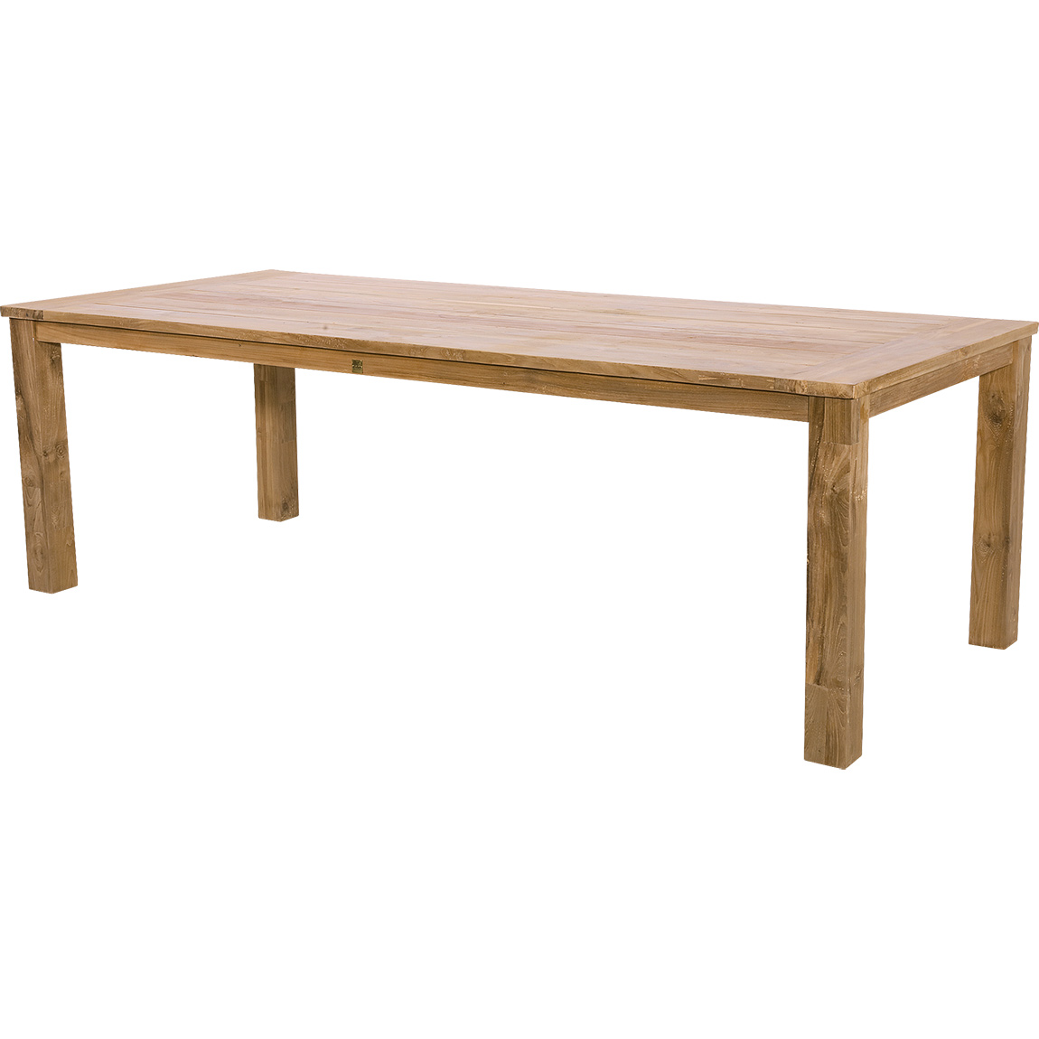 Teakhouten tuintafel 240 x 100 cm met blokpoten