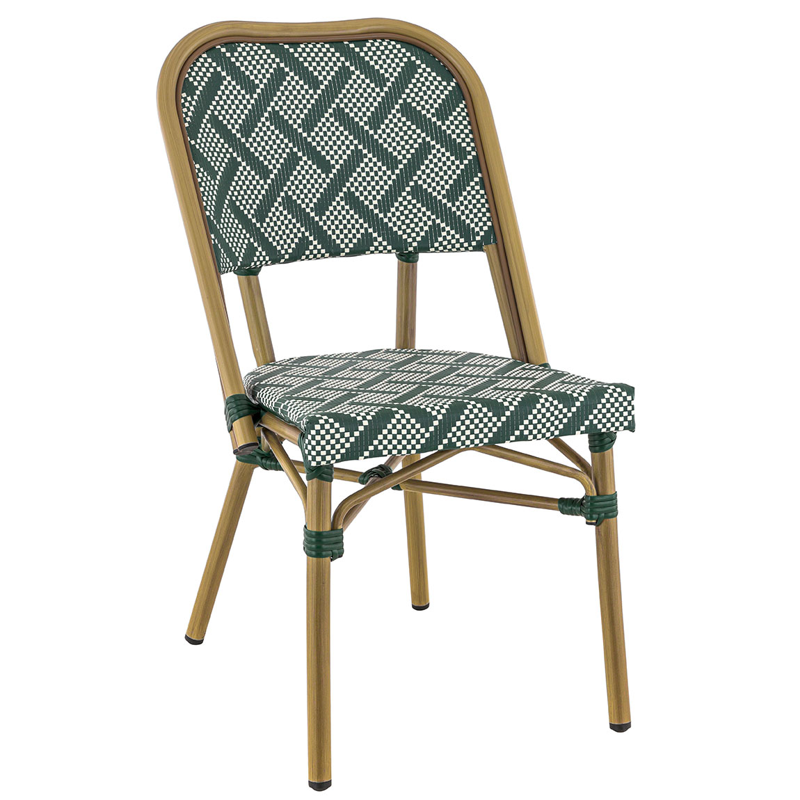 Odeaon terrasstoel | bamboe look | crème groen