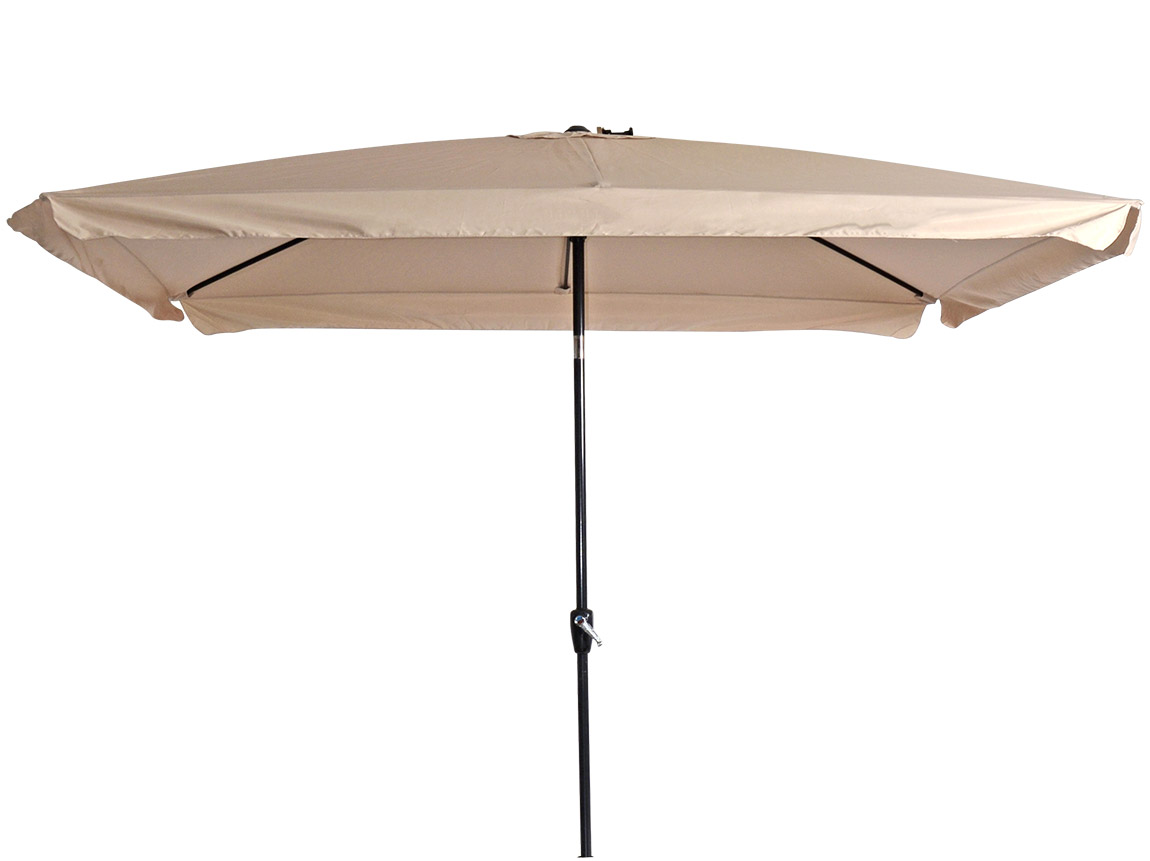 Parasol Libra rechthoek 3 x 2 meter met molen kleur ecru