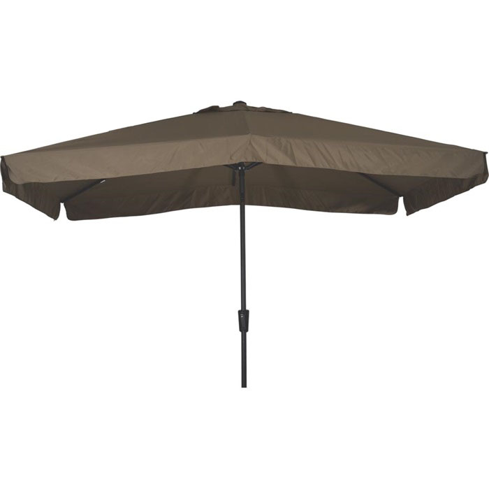 Parasol Libra rechthoek 3 x 2 meter met molen kleur taupe
