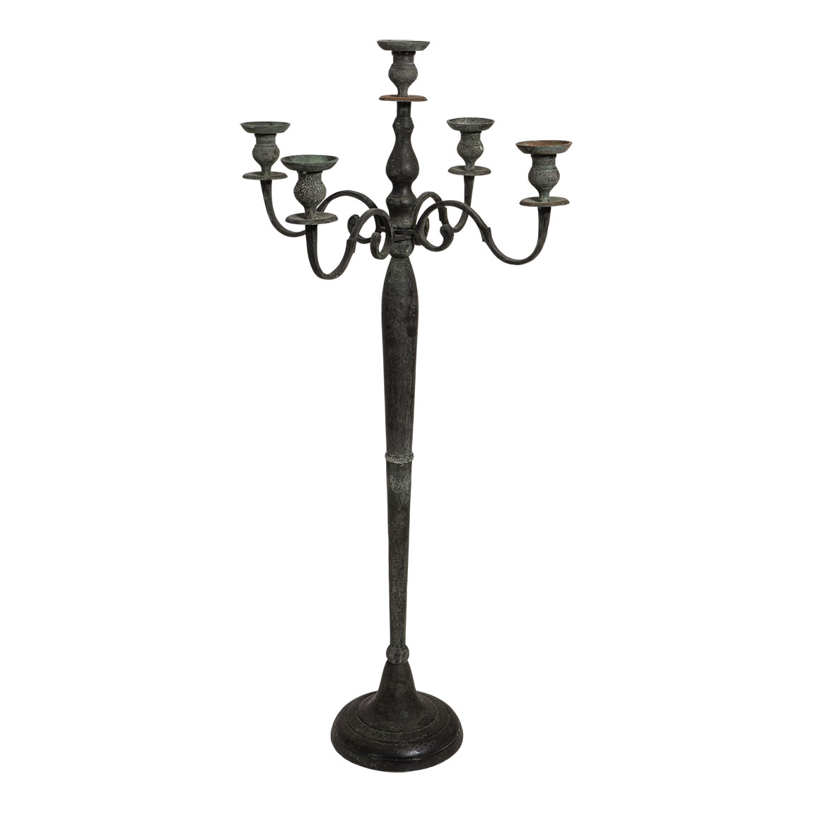 Kandelaar aluminium antique look 144 cm