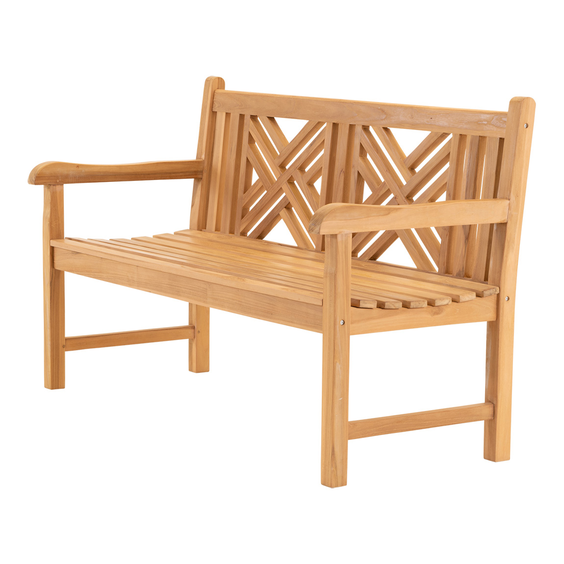 Tuinbank teakhout Cross 150 cm 3 persoons