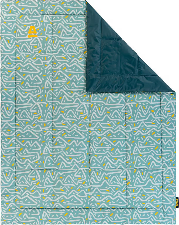 Picknickkleed paddet print Vancouver lichtblauw