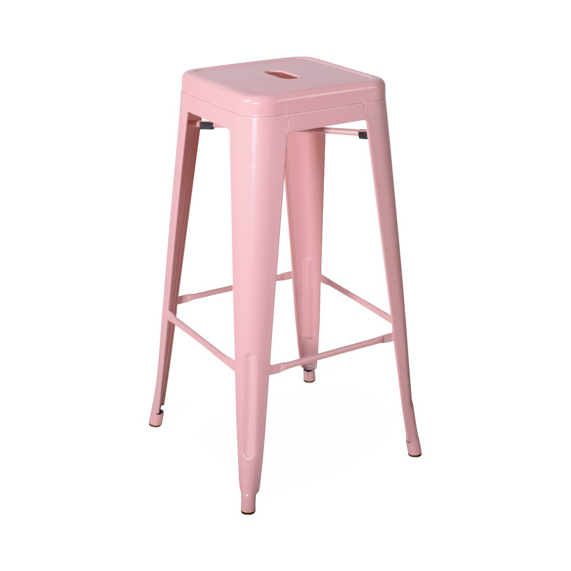 Industriële stapelbare barkruk - roze