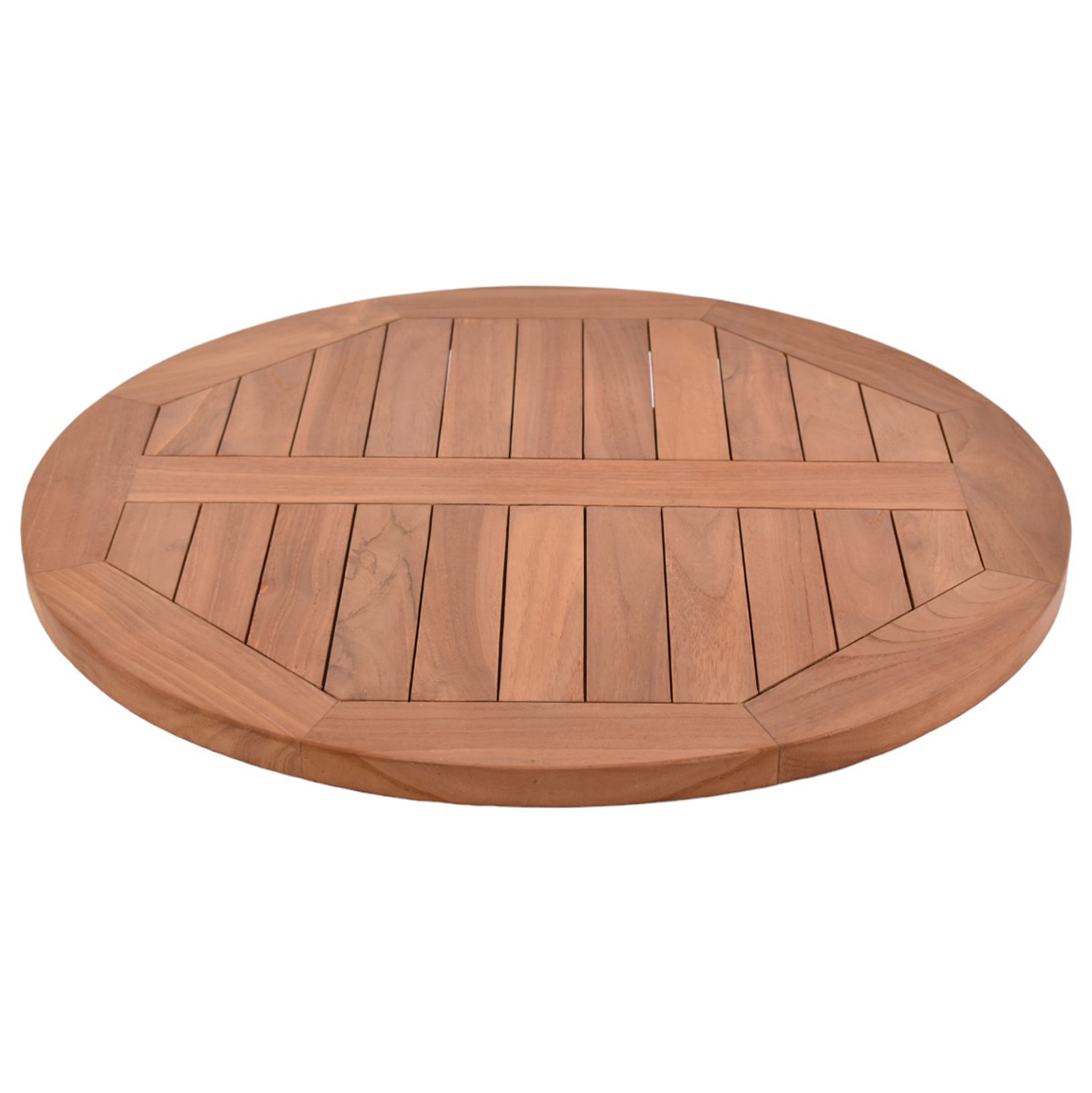 Teakhouten tafelblad rond 70 cm