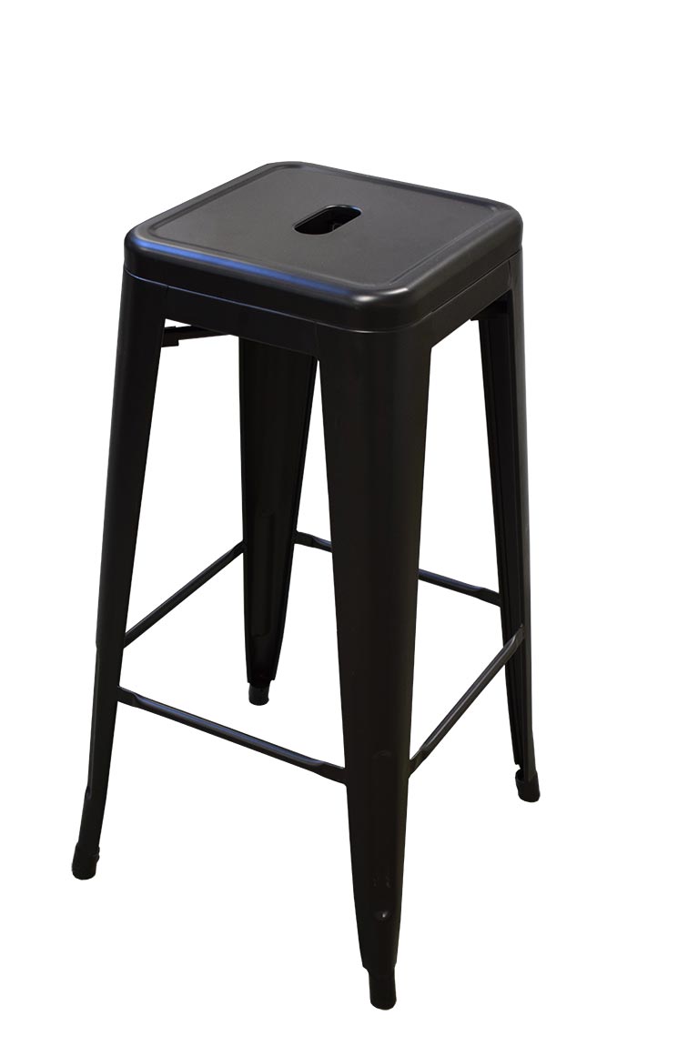 Industriële stapelbare barkruk - zwart